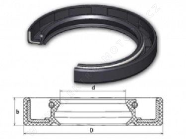 Gufero 15 x 25 x 7  mm  TC CODEX_GP-TC