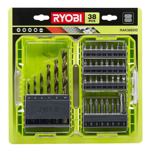 Set of bits and drills with a magnetic attachment Ryobi RAK38SDD, 38 pcs