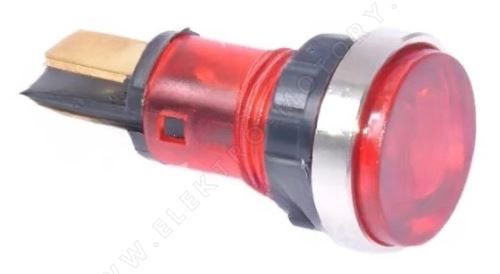ZS 230084_světlo signalizační červené se závitem, otvor 11,5 mm, 230V
