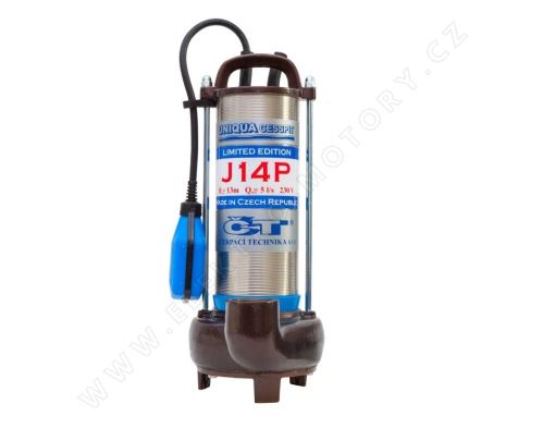 čerpadlo kalové s 10m kabelem UNIQUA CESSPIT, J14P, 1,15kW, 230V + plovák