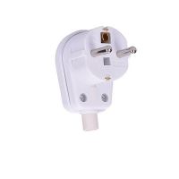 Angled plug, IP20, white (2)