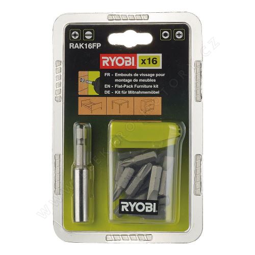 Ryobi RAK16FP screwdriver bit set, 16 pcs