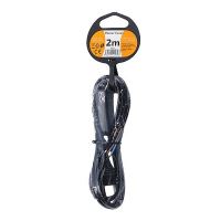 Flexo cord, 2m, 2x0.75mm2, black, flat, switch (1)