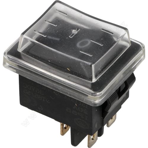 SVK 474-CD_vypínač kolébkový ON-OFF 2pol. 250V/15A s krytem