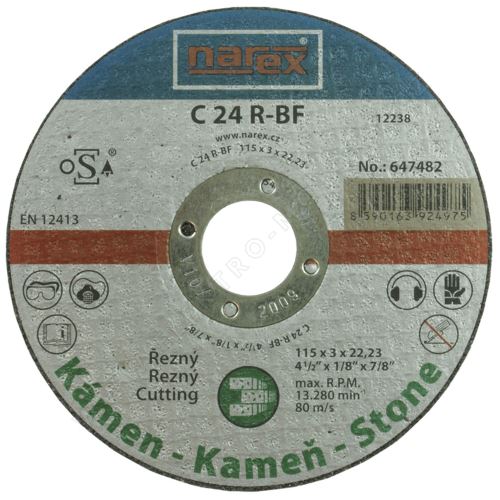 RK pr. 115 × 3 × 22.2 C 24 R-BF - Cutting disc for stone cutting