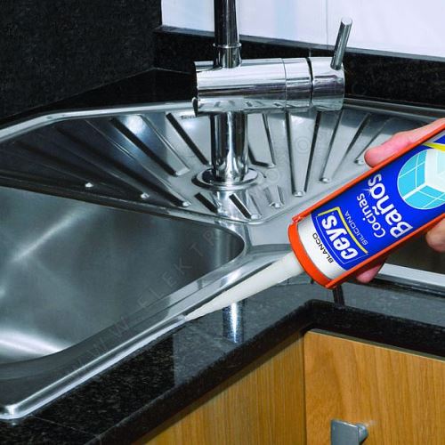 Silikón kúpeľňa a kuchyňa CEYS biely, 280ml