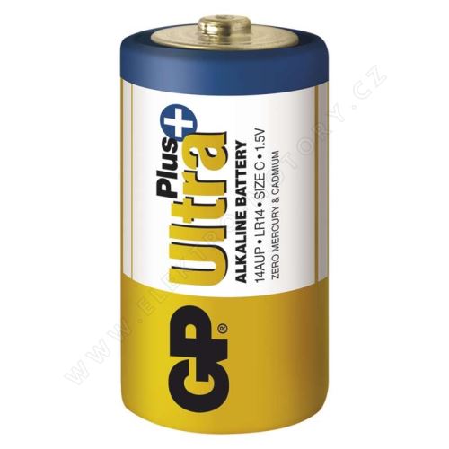 Baterie alkalická 1,5V, GP Ultra Plus LR14 (C), B1731 GP 14AUP, blistr 2ks (1)
