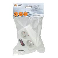 Junction box, 2 x 10A, white, switch (3)