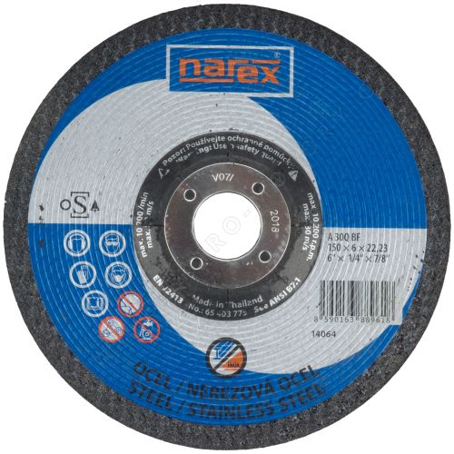 150 × 6 × 22.2 A 30 BF - Convex steel grinding wheel