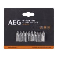 Šroubovací bit PH2 25mm AEG, sada 10ks (2)