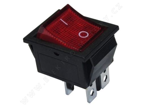 vypínač kolískový ON-OFF 2pól. 250V / 15A