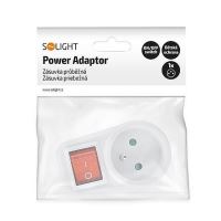 Continuous socket, 10A, white, switch (4)