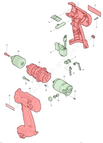 Makita motor 14,4V pre 8433D