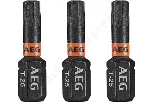 TX25 25mm AEG screwdriver bit, set of 3 pcs