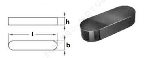 klínek 6 x 6 x 36 mm (1)