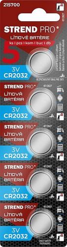 Lithiová knoflíková baterie CR2032, 5ks