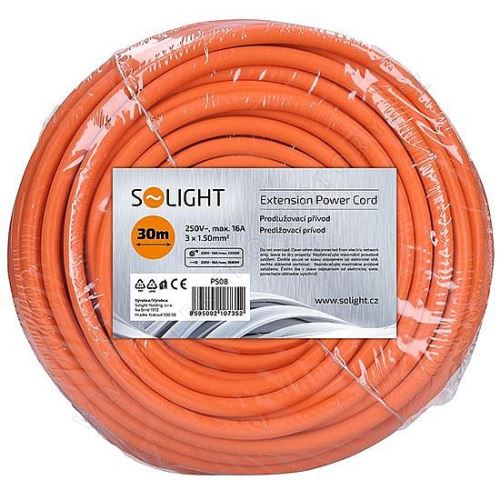 Extension cable 1z, orange cable, connector, 30 m, 3 x 1.5mm2, orange