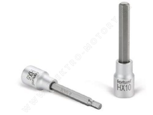 hlavica zástrčná predĺžený imbus, 1/2 ", HX 7, L 100mm, CrV / S2, Fortum (1)