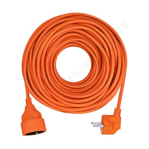 Predlžovací prívod 1z, 20m, oranžový kábel plochý