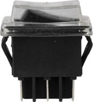 Rocker switch ON-OFF 2-pole 250V/15A (6 pins) with cover SVK 532-CD(2)