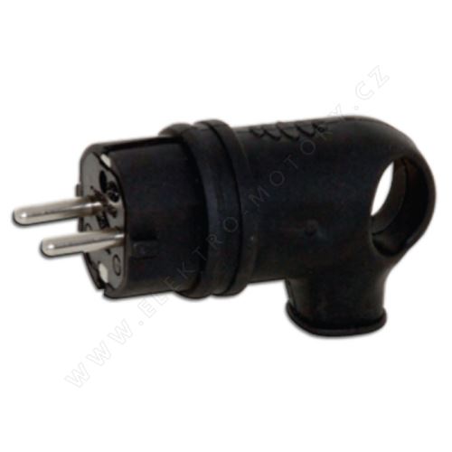 Vidlice pryžová  přímá 230V/16A, 2P+T, IP44
