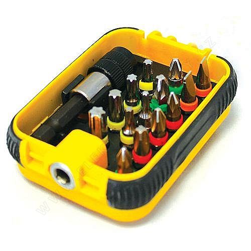 Bit set with magnetic holder S2, 15 pcs