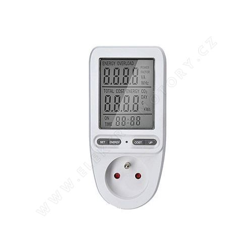 Digitální měřič spotřeby elektrické energie, velký displej