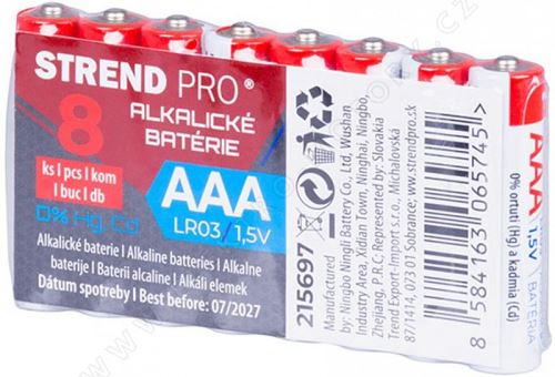 AAA batteries, LR03, 8 pcs