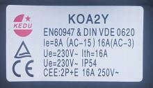 Štítek KOA 2Y, 230V  (3)