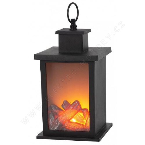 Lamp 4x SMD LED, fireplace, 3x AA, timer, 14x14x25cm