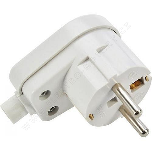 Angled plug, IP20, white
