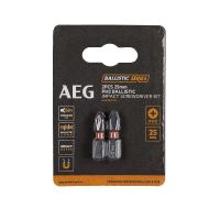 Screwdriver bit PH2 25mm AEG, set of 2 pcs