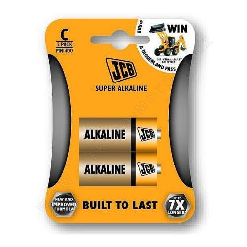 Super alkalická baterie R14/C, JBC, 2ks