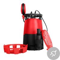 Electric pump for muddy water 900W, 18000l/h, 2in1
