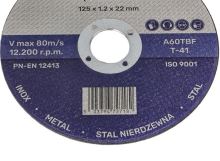 Rezný kotúč pr.125x1,2x22,2mm (50 ks) z nerezovej ocele INOX