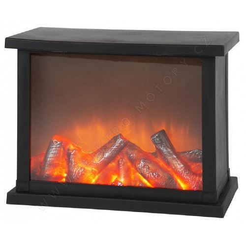 MagicHome fireplace, 6xSMD LED, 3xAA, timer, 27x15x25cm