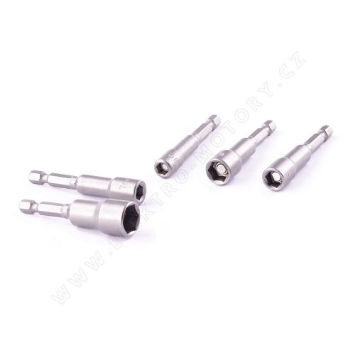 Hlavice nástrčná, 5ks, 6-13mm, magnet