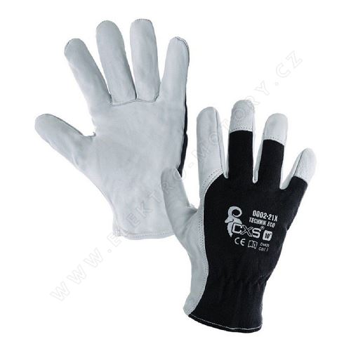 Gloves TECHNIK ECO, combined, black-white