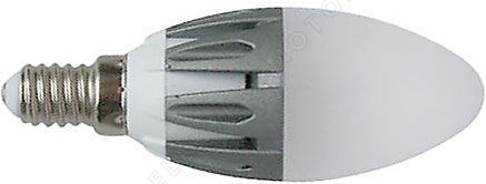 Žiarovka LED E14 C35 sviečková, teple biela, 230V / 4W (1)
